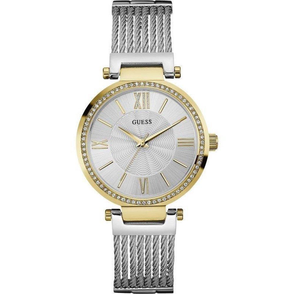Guess Women's Silver W0638l7 Soho Quartz Crystal Dial Watch