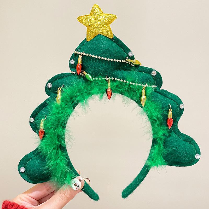 Red Velvet Antler Hairband Simple Christmas Eve Headwear Cute Hair Accessories Environmentally Friendly Christmas Headband
