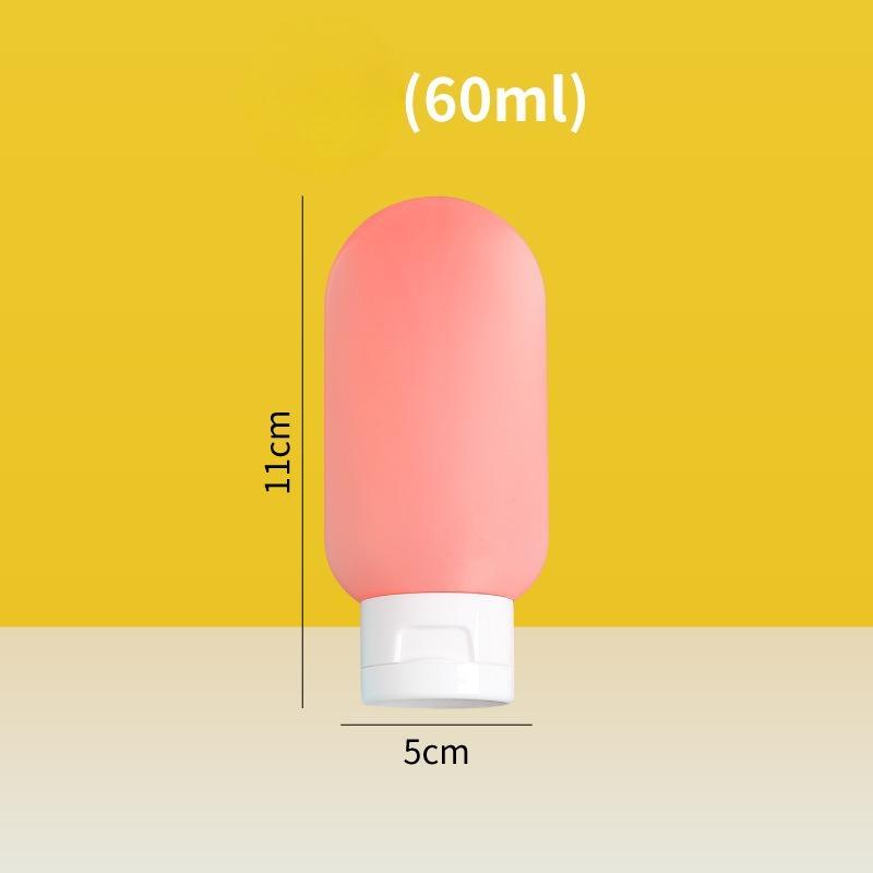 4 Stück/Set 60ml Wiederverwendbare Quetschflasche, Tragbare Reise-Shampooflasche, Leerer Behälter Reise-Hautpflege-Unterflasche