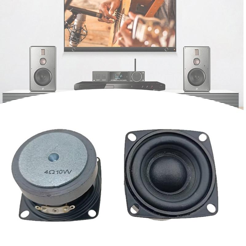 2Pcs 52mm Speakers 2Inch Full frequency 4Ohm  10W Loudspeaker DIY Sound Subwoofer For Home Theater Loudspeakers