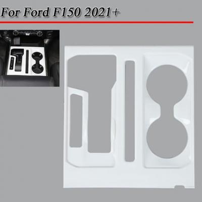 Branco Para Ford F150 + Painel de Acabamento da Tampa do Porta-Copos do Painel de Controle da Console Alavanca de Câmbio