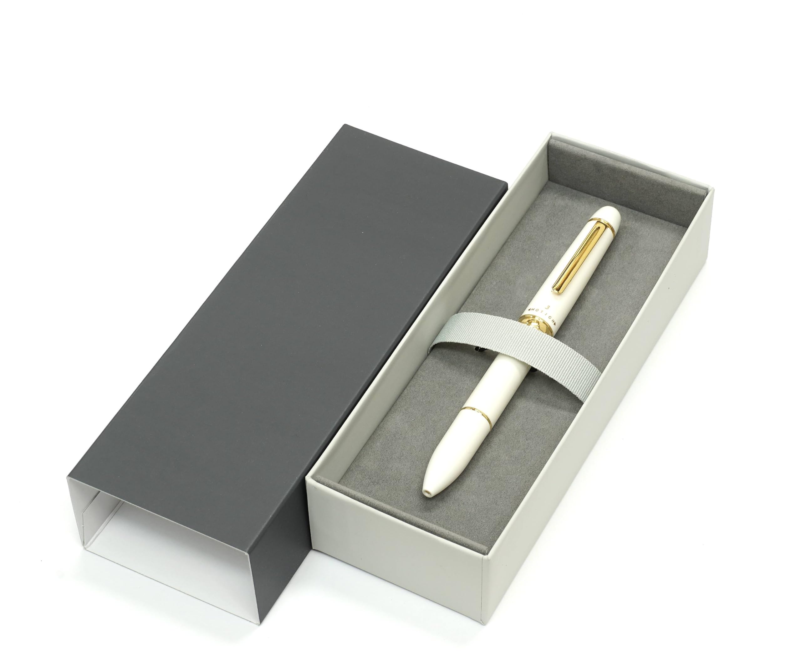 

Сделано в элегантном вращающемся премиальном Японии, 3-механическая многофункциональная ручка, белая, коробка, K7-EL3M-1-W