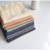 100% Linen Solid Color Mens' Scaves Summer Spring Japanese Style Air Conditional Shawls Large Size Wraps With Tassels 45x200cm