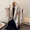Luxury Square Scarves For Women Soft Stain Neck Scarf Shawl Warp Elegant Neckerchief Bandanas Fashion Hijab For Beach Travel
