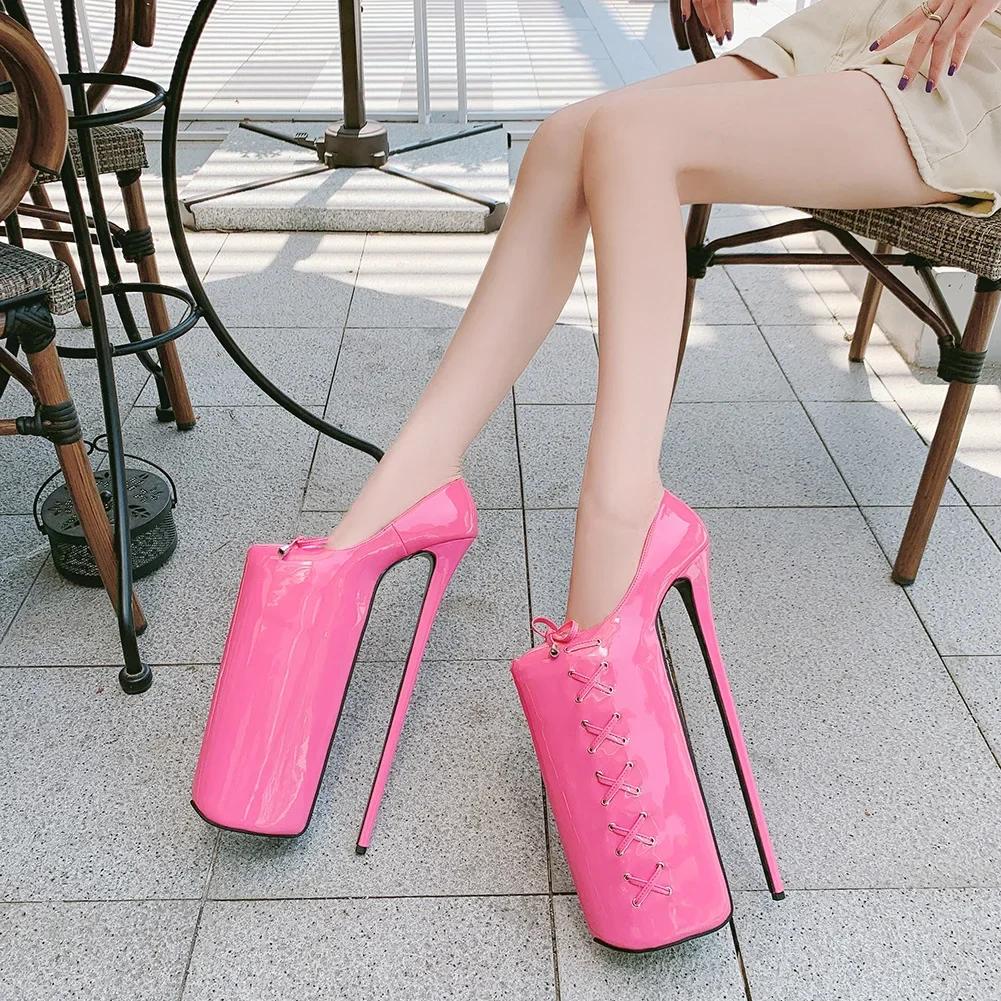 Fashion fashion single shoe women 2024 new shallow rhinestone waterproof platform sexy 30 cm high heels women's shoes