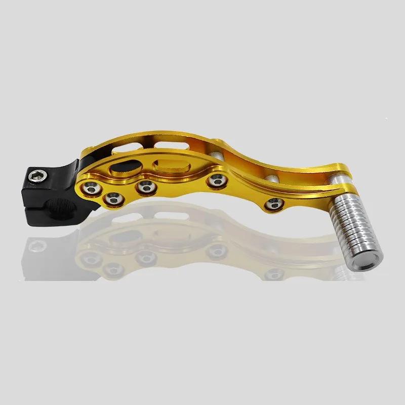 

Алюминиевый рычаг кик-стартера двигателя мотоцикла с ЧПУ для Yamaha Honda 139QMB скутер JOG50/90/100 Fuxi 100CC Ghost Fire RSZ ZY100 золотой