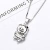 Rockyu Brand Pig Necklace Pendant Men's Necklace Sterling Silver 925 Pure Silver Necklace Cute Stylish Unisex Party Birthday Fashion Accessory