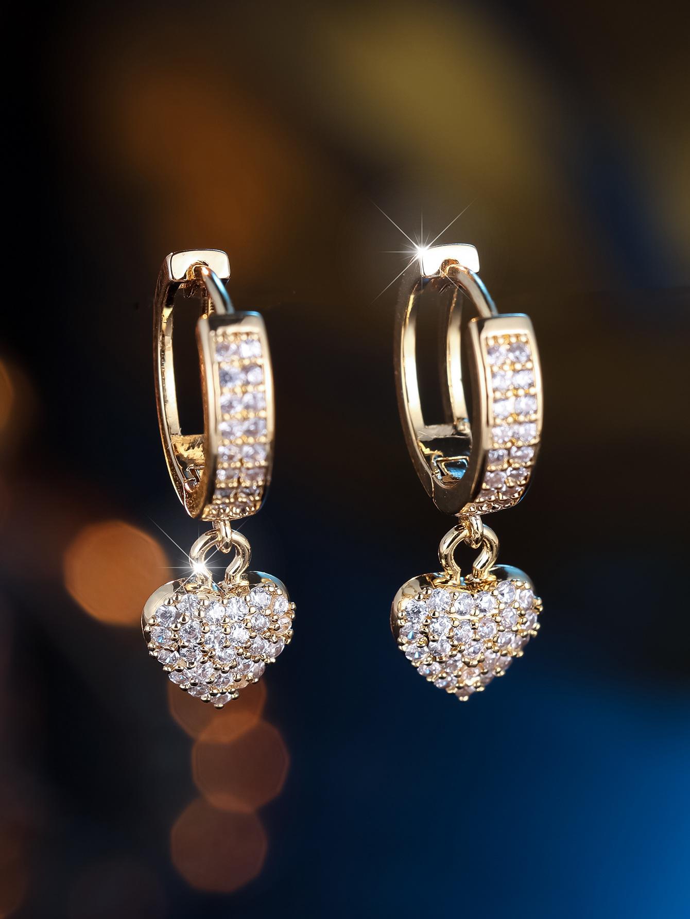 

Самые продаваемые новые белые бриллиантовые серьги-клипсы в форме сердца высокого качества для женщин