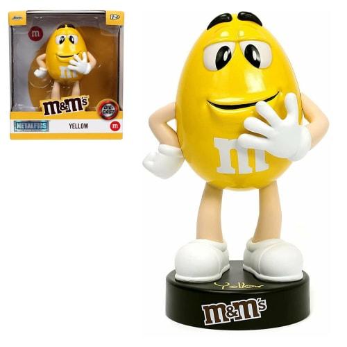 

JADA TOYS M&M s Желтая металлическая фигурка M&M s 4 дюйма Литая под давлением Декор для витрины