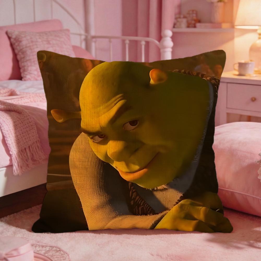 SShrekS Funny Anime Cushion Cover Premium Comfort Reversible Pillow Cove Two In One Design For Any Room  Car Interior