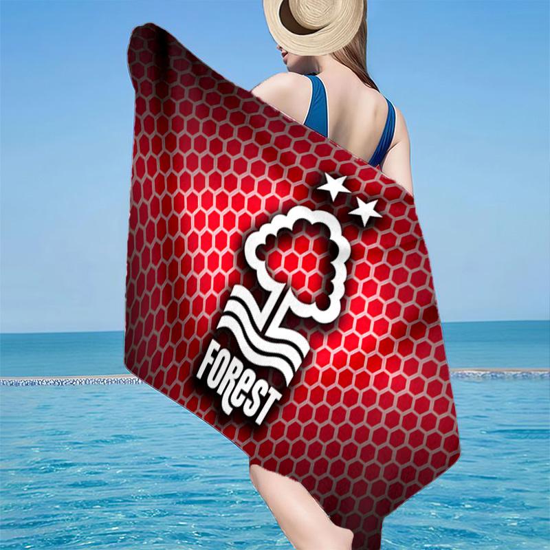 1PC Forest Club Emblem Beach Towel - Soft, Absorbent Microfiber, Lightweight, Ideal for The Beach, Parties, Travel, Camping fan gifts