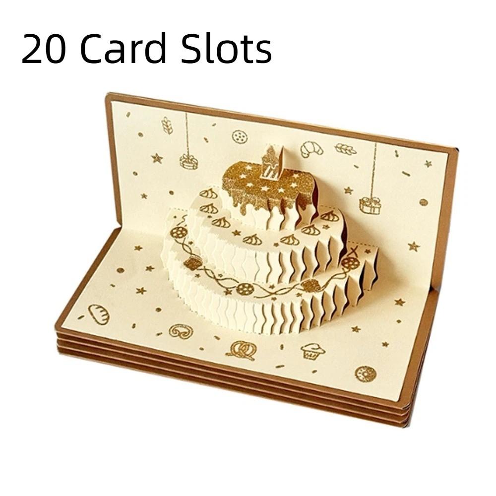 Foldable Lucky Money Envelope HongBao Money Bag Creative Birthday Cake Greeting Card  Elders Gift