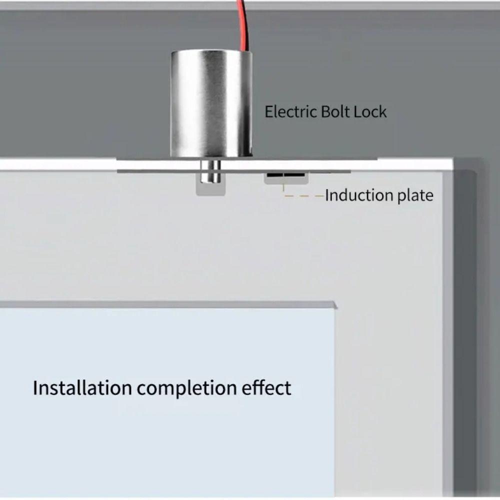 12V Mortise Bolt Locks Embed Install Magnetic Induction Lock Electric Drop Bolt Lock  Door Security