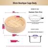 Mini Bamboo Xiao Long Bao Steamer with Steaming Grid for Dumplings