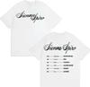 2026 Singer Double Sided Letters Print High Quality Fashion Short Comfortable and Loose Unisexs and WOMENs Tshirts