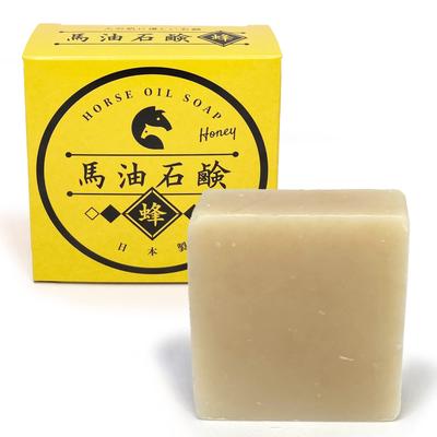 Plus Four Planning Handmade Horse Oil Soap 90g Domestic Horse Cold Process for Dry and Sensitive Made In Japan (Honey) / 100% Oil, 45% Soap, Method,