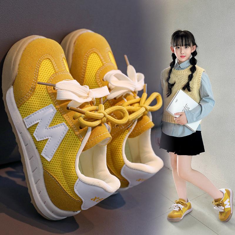 Girls' Double Mesh Shoes 2025 Autumn New Casual Classmates Children's Fashion Sports Shoes Boys' Moral Training Shoes