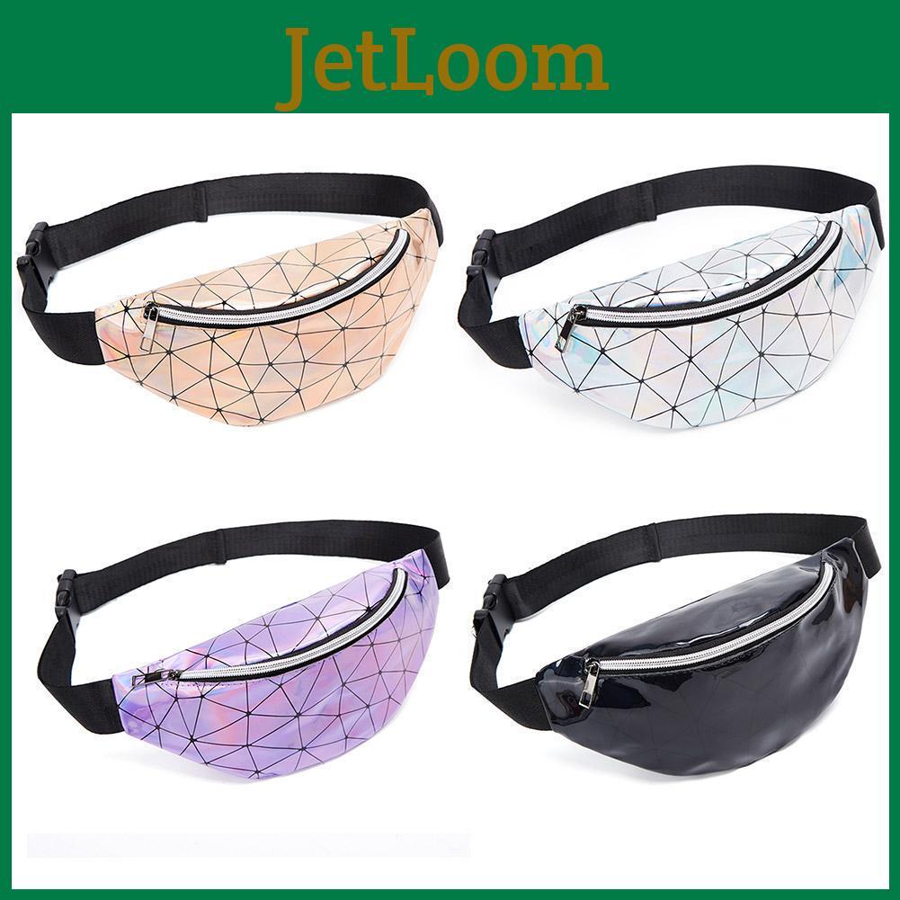 Sleek Geometric Holographic Waist Bags For Women Durable And Stylish Belt Packs