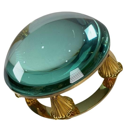 Glas Briefbeschwerer Lupe zum Lesen von Büchern Traditionelle Messinglupe