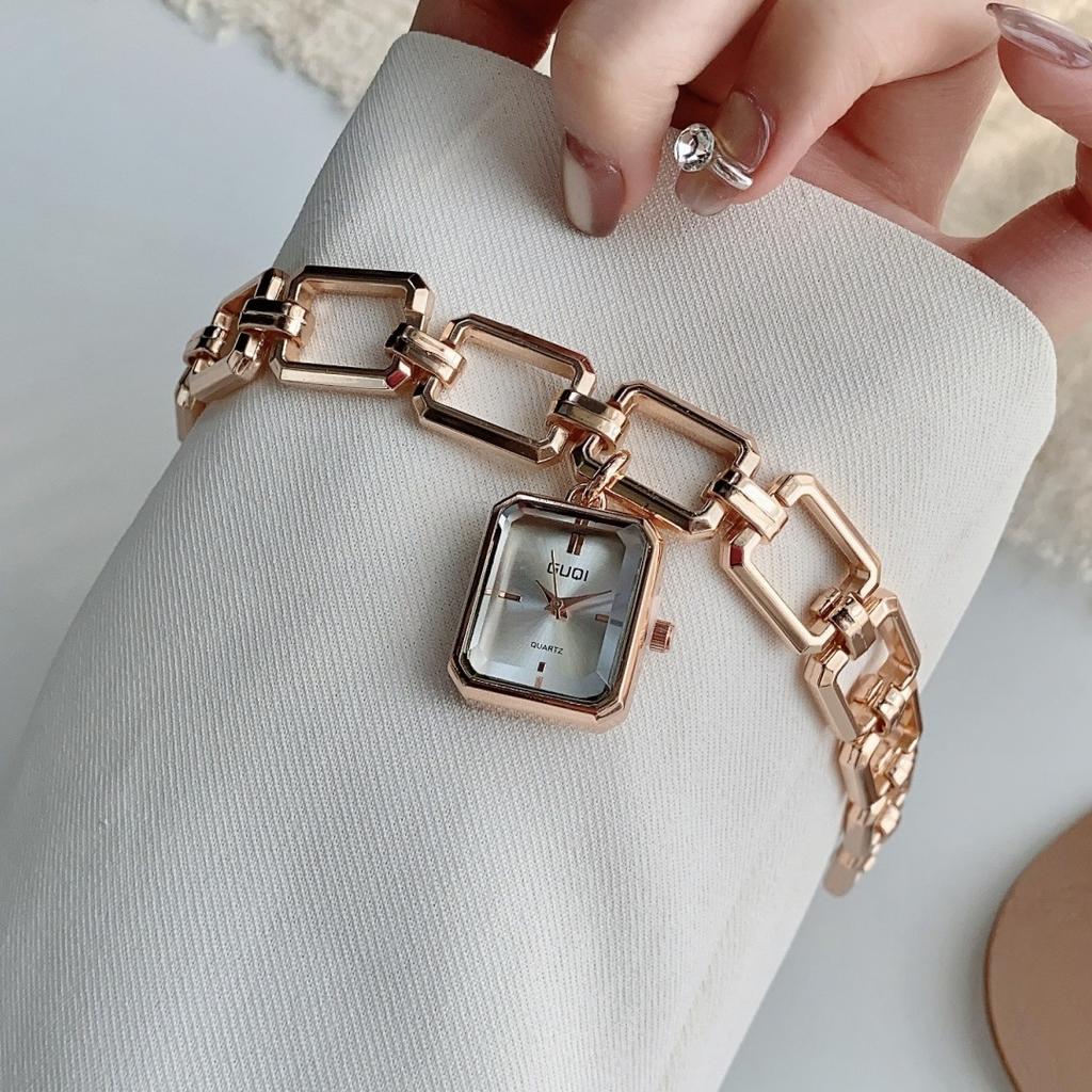 Xiaoxiangfeng Pendant Watch Women's Square Pendant Bracelet Watch Niche Design Square High-end Temperament Watch