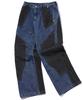 CPGN STUDIO Mixed Cut-Out Wide Denim Pants Washed Blue