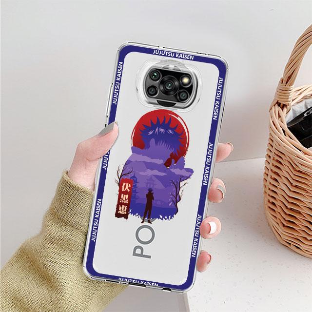 

Прозрачный чехол Genshin Impact Jujutsu Kaisen для Xiaomi Mi Poco X3 NFC M3 Pro F3 F1 11 Lite 12 Redmi Note 10 9S 8 7 9, чехол для телефона Redmi Note 7