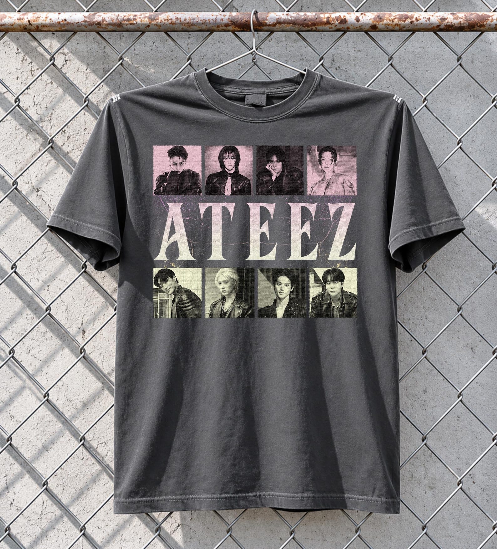 ATEEZ Vintage Shirt, Kpop Vintage Graphic Tee, Comfort Colors K-pop Concert Tshirt, Hongjoong Seonghwa Yunho Yeosang Tee, Retro Kpop Gift S