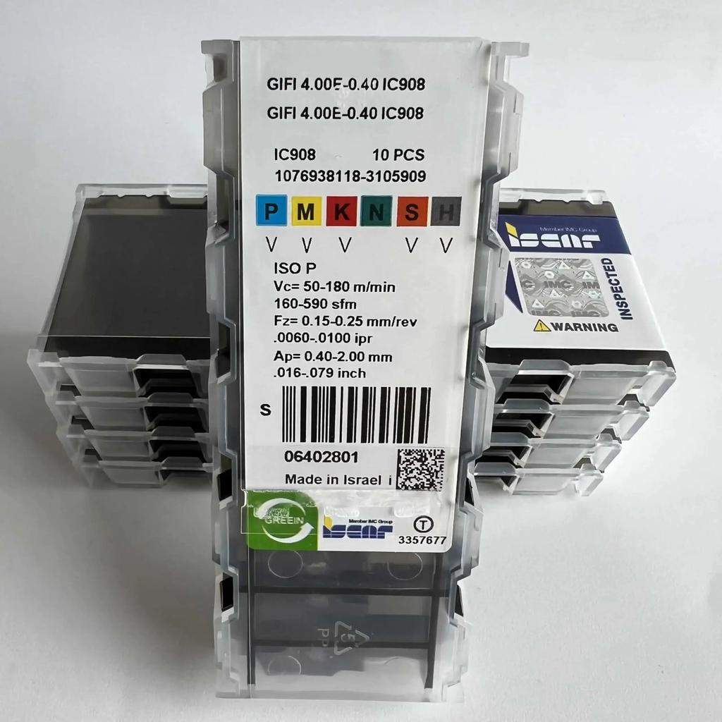 ISCAR / GIFI4,00E-0,40 IC908 /Industrial Indexable Carbide Inserts 10 PCS