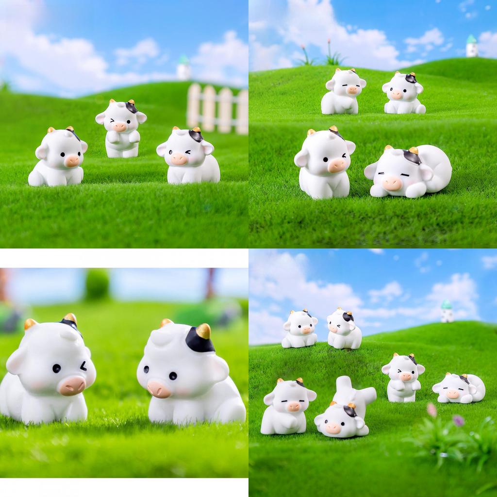 Creative Cartoon Style Resin Brave Little Cow Blind Box Car Decoration Miniature Figurine