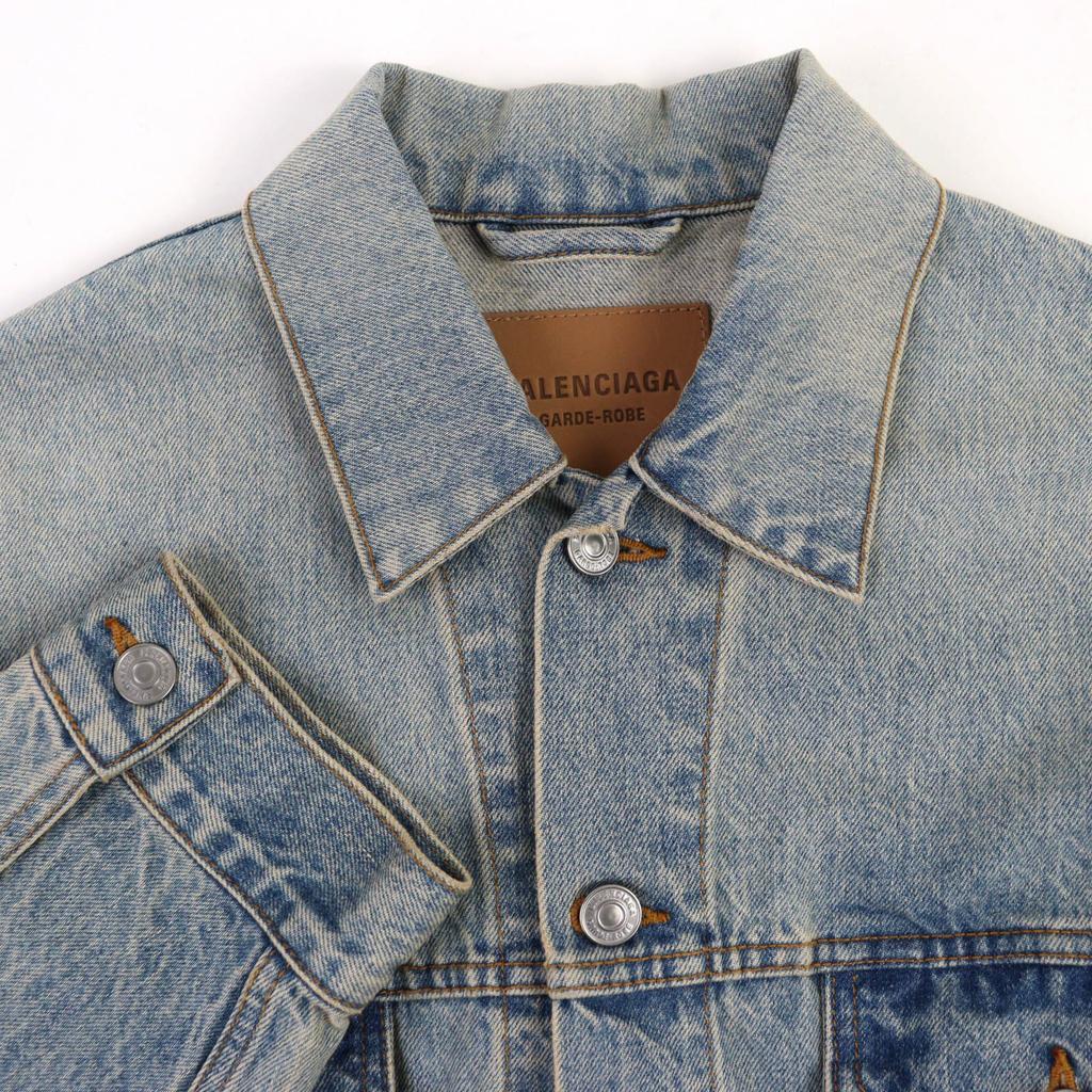 Pristine BALENCIAGA Jacket Hourglass Denim Jacket Cotton 36 773776 Used
