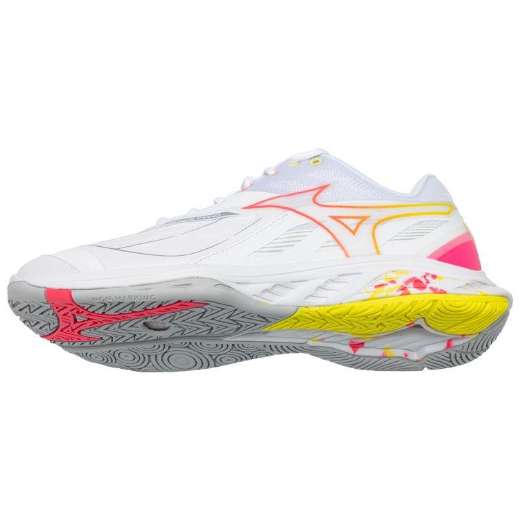 Mizuno Wave Fang 2 White Pink Bolt Neon Unisex Sneakers High-Vis-Pink Bolt-2-Neon 71GA231322