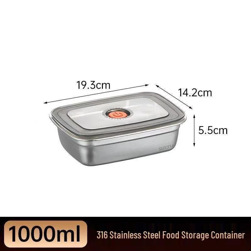 cmaos 316 Stainless Steel Drainable Food Container Set, 3-Pack
