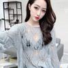 Hollow Korean Edition Sweater for Women Loose and Versatile Thin Outer Knitted Top