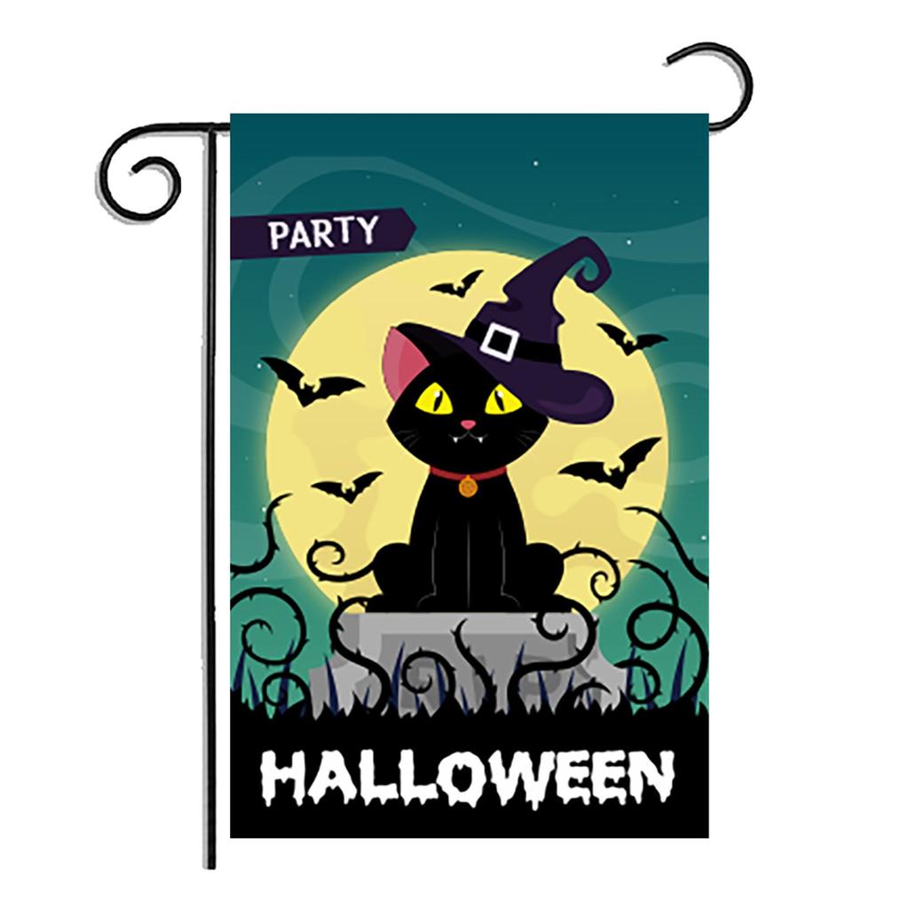 Halloween Welcome Garden Flag Double Sided For Indoor Yard Flag 17.7inx11.8in