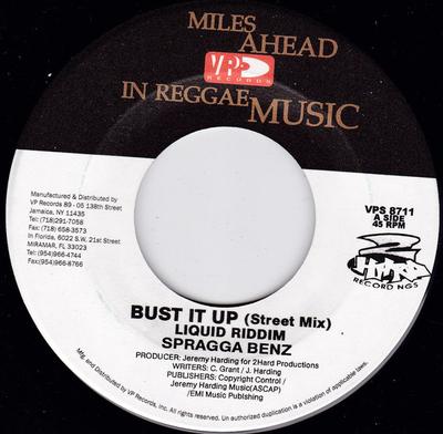 Disque 7 pouces SPRAGGA BENZ - Bust It Up VPS8711 VP Records Reggae, Ska & Dub US Occasion