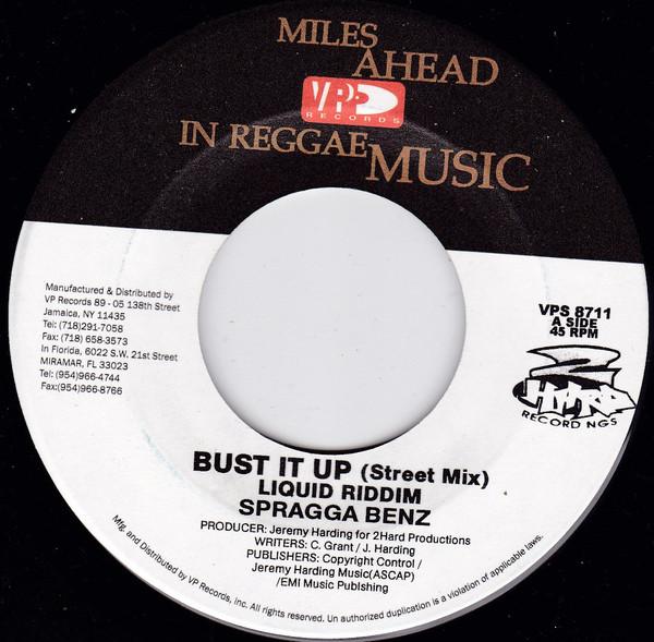 

7inch Record SPRAGGA BENZ - Bust It Up VPS8711 VP Records US Reggae, Ska & Dub Used