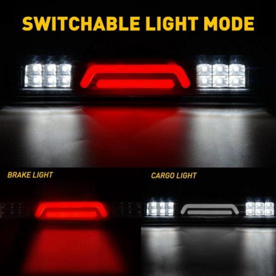 For 2004-08 Ford F-150 Lobo LED 3rd Third Tail Brake Cargo Stop Light Smoked EOA