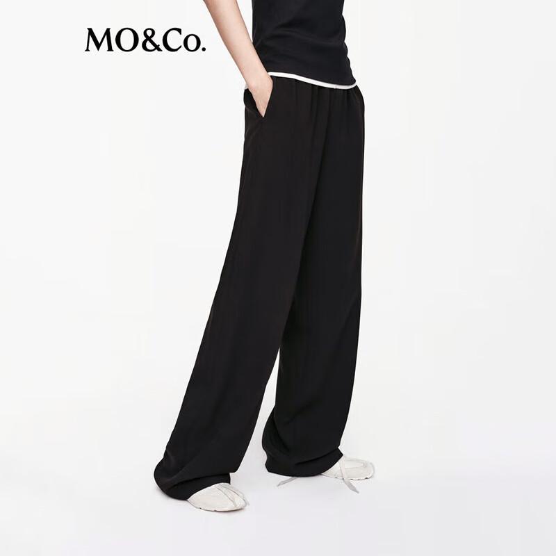 MO&Co. Women's Drape Wide-Leg Trousers