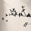 Black Movable Wall Sticker 58x24cm Waterproof Wall Sticker Adhesive Wall Sticker  Living Room Decor