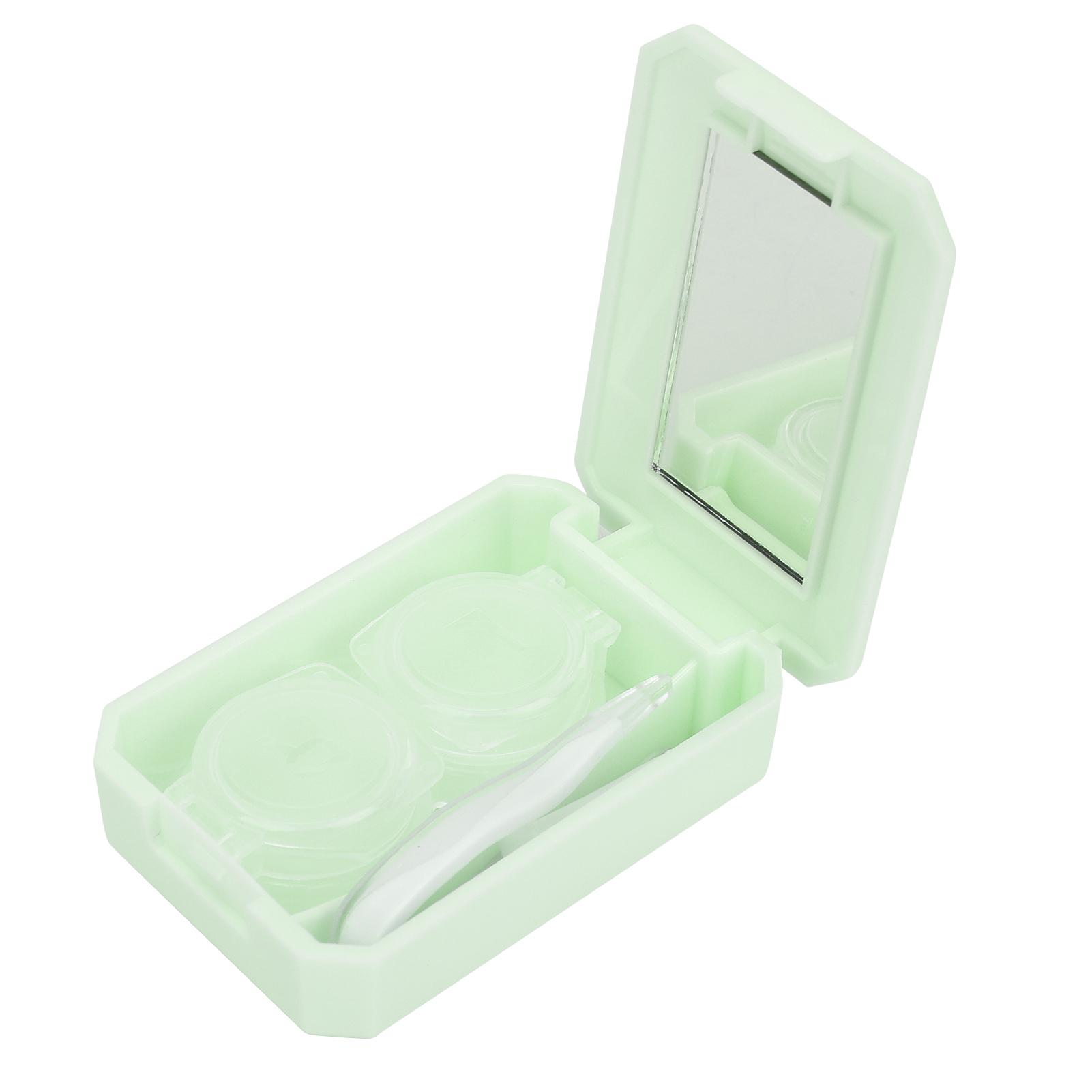 

Контейнер для контактных линз Контейнер для хранения и замачивания контактных линз с зеркалом, пинцетом, палочкой и инструментом для снятия Зеленый зелёный