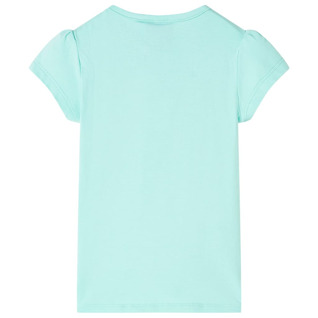 Kids T Shirt Light Mint Green Size 128