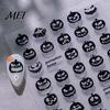Nail Decor Sticker Halloween 3D Embossed Stickers, Skeleton Hand Pumpkin Spider Bat Art Decals, Gothic Manicure Decoration Decals for Holiday