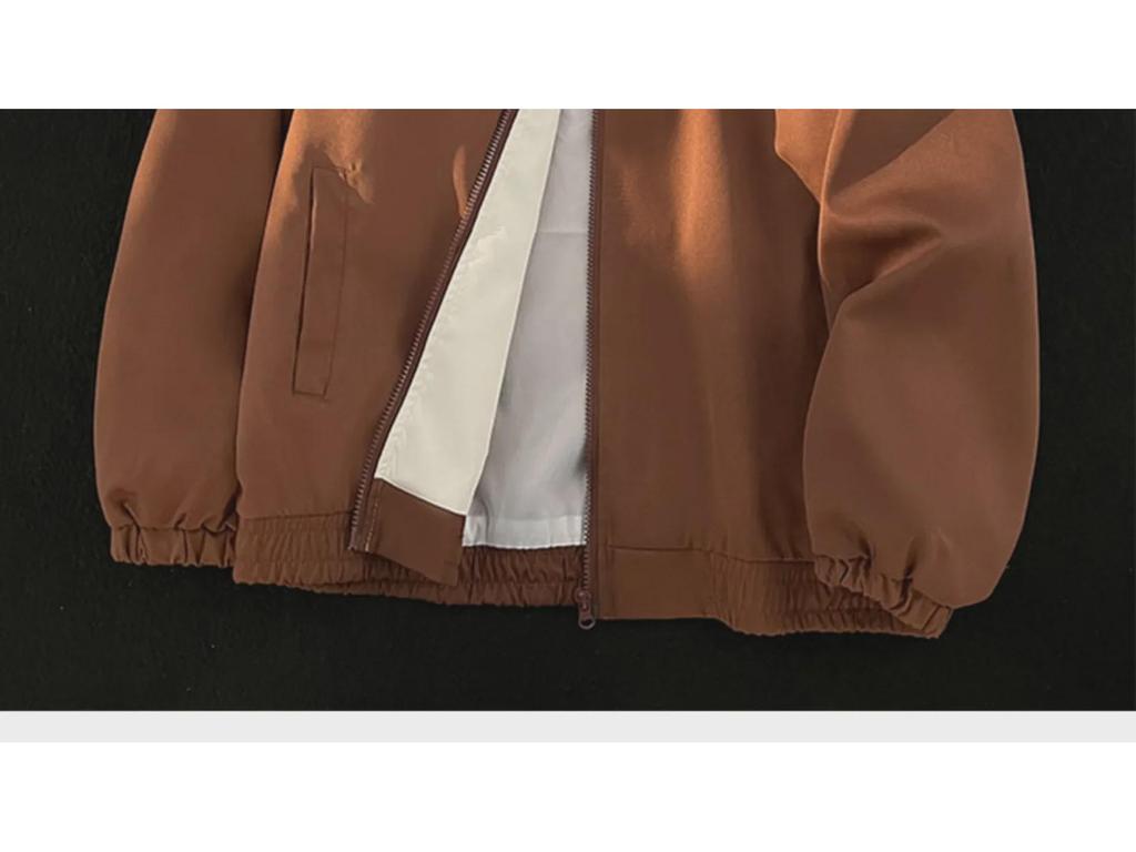 Unisex Aprikosenfarbene Vintage Workwear Jacke für Frühling/Herbst