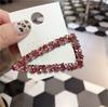 New Shiny Rhinestone Elegant Colour BB Hair Clips Women Girl Crystal Hairpin Headdress Fashion Barrettes Hair Accessories Gift
