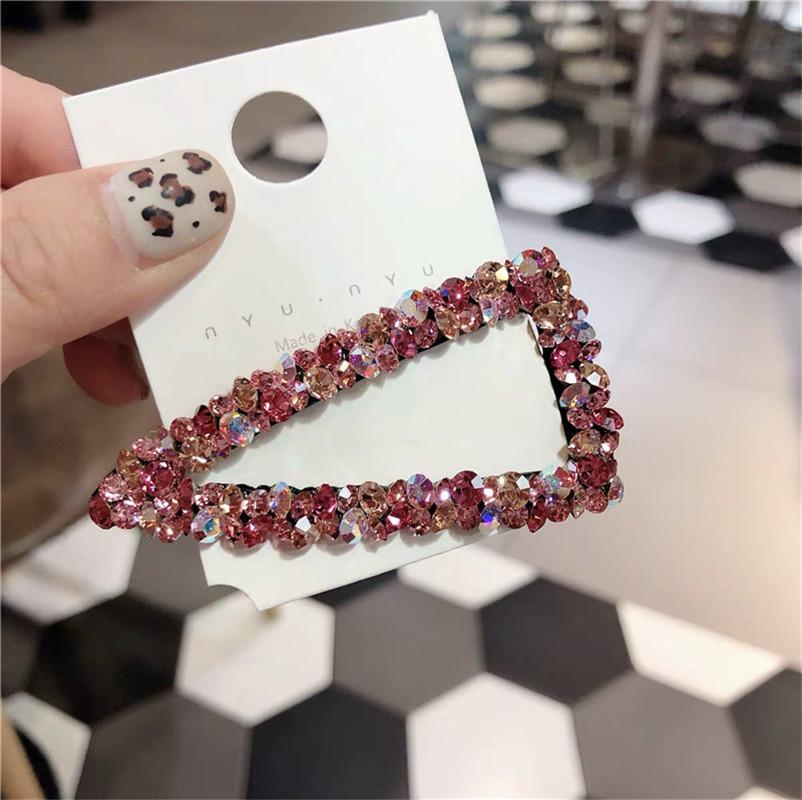 New Shiny Rhinestone Elegant Colour BB Hair Clips Women Girl Crystal Hairpin Headdress Fashion Barrettes Hair Accessories Gift