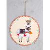 Suspension à broder Lama en bois 22cm