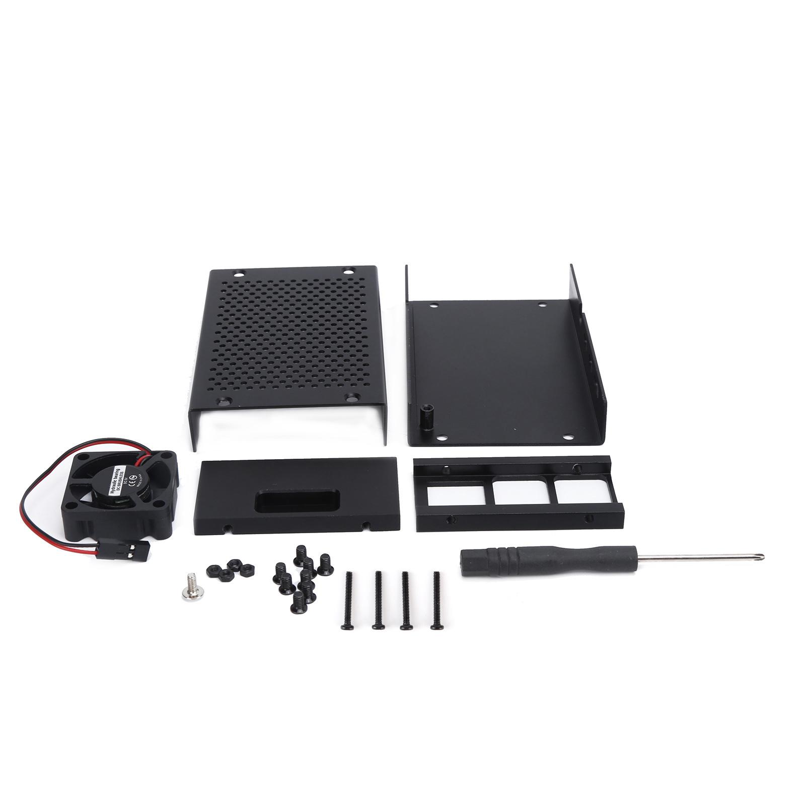 

Захисний охолоджувальний корпус з алюмінієвого сплаву з вентилятором для розсіювання тепла для Raspberry Pi 3 B+