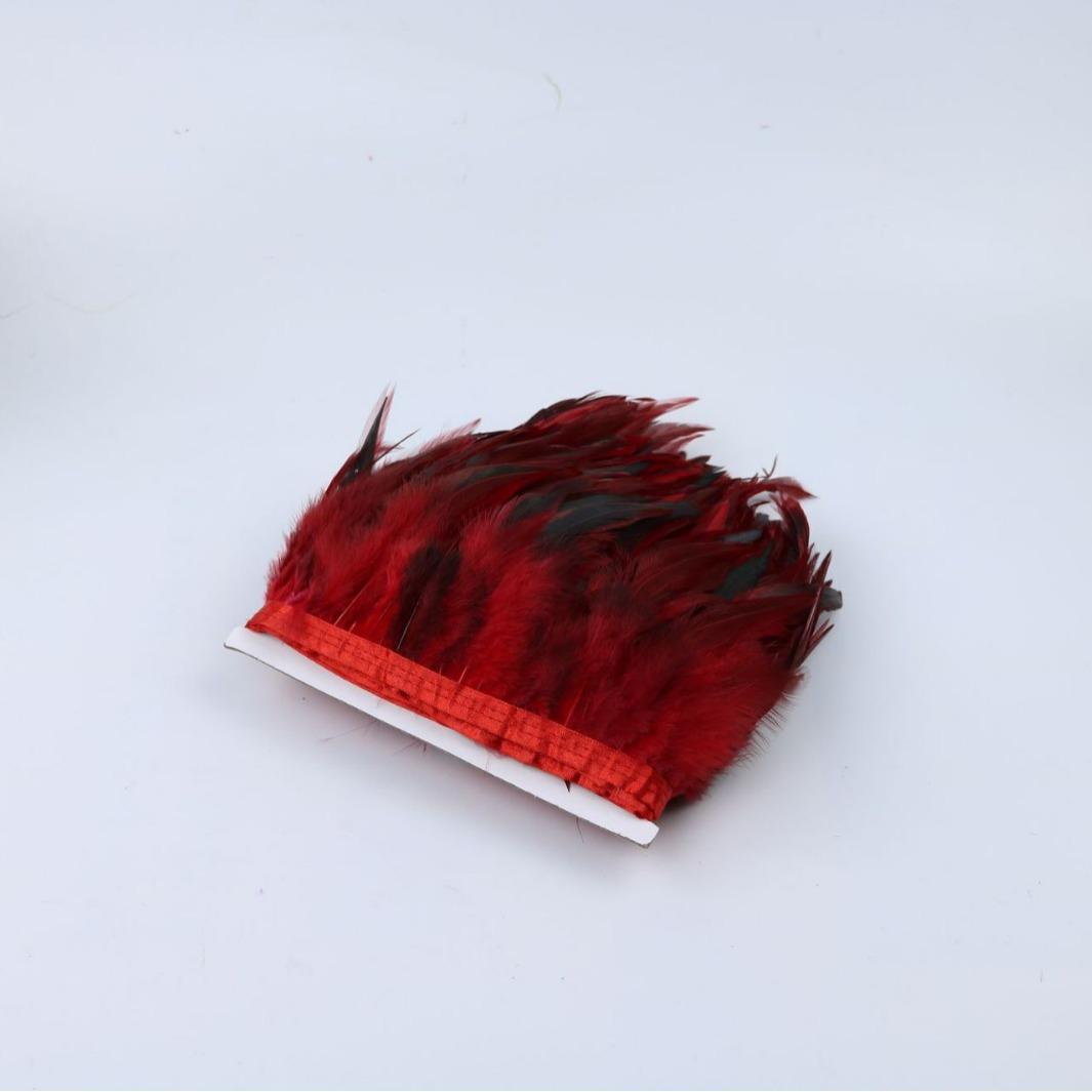 

12 -16 Red Pointed Fur Selvage Clothing Accessories Multi -Color Rooster Tail 10m