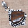 Necklace Tiger's Eye Gemstone Handmade Antique Jewelry 3"