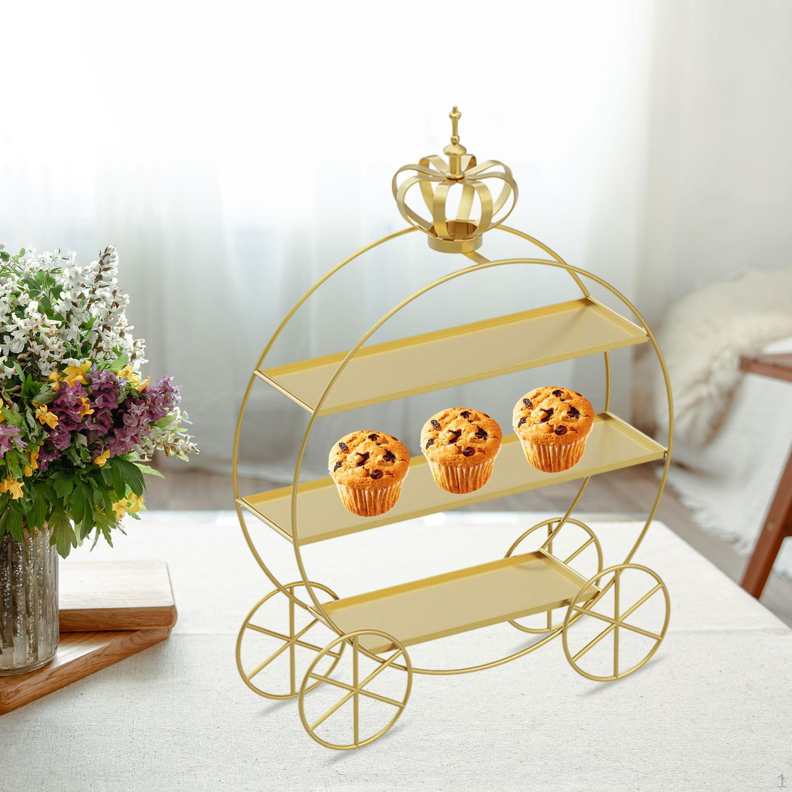 

3-х уровневая подставка для кексов десерт металлическая подставка для фруктов печенья торт держатель на день рождения